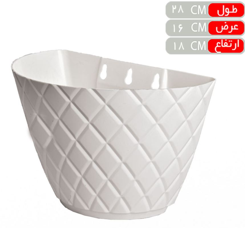 گلدان آناناسی دیواری سفید