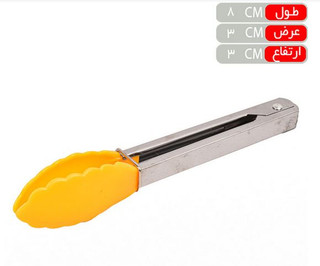 انبر سالاد سیلیکونی دسته فلزی